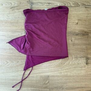 Garage Deep Red Asymmetrical Top